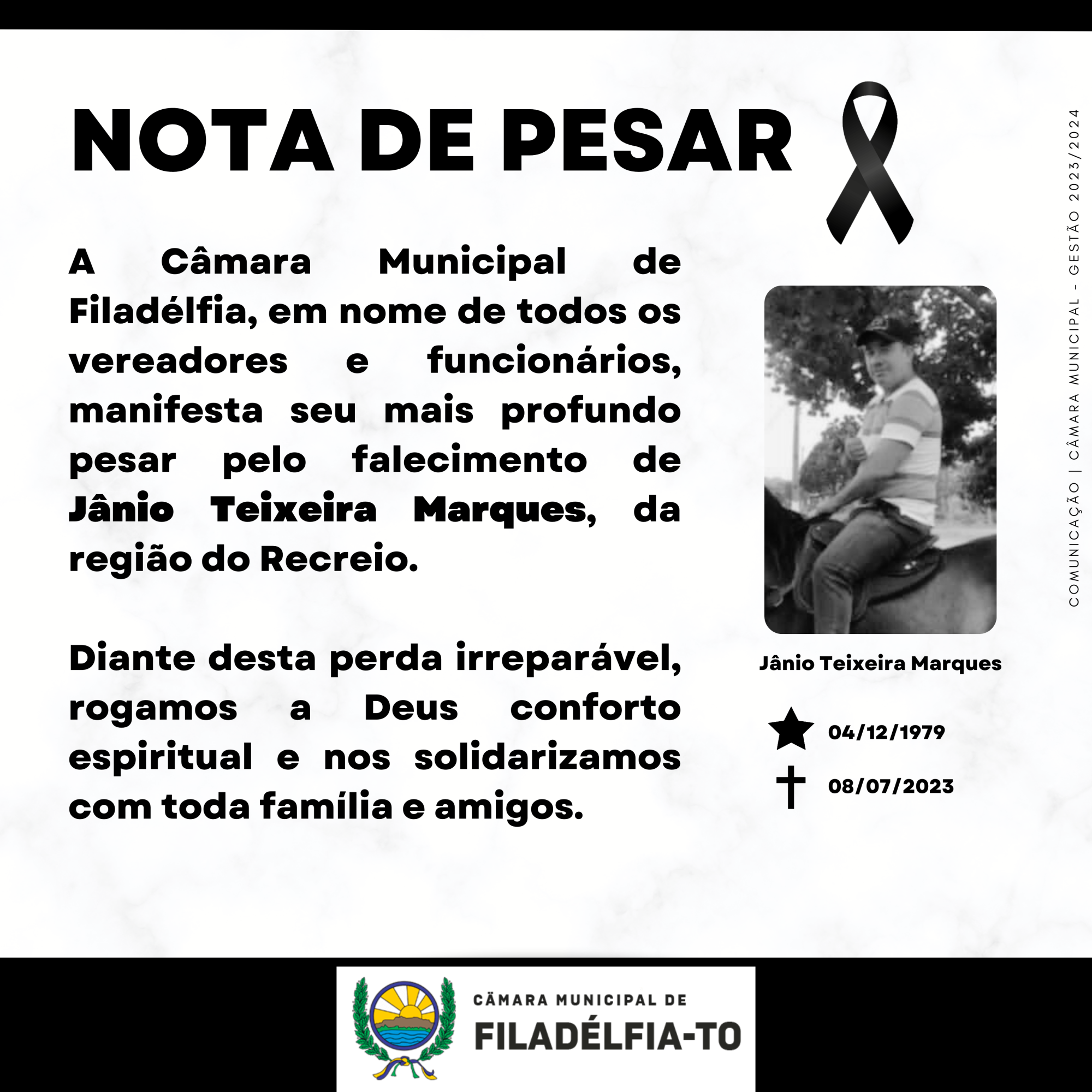 NOTA DE PESAR