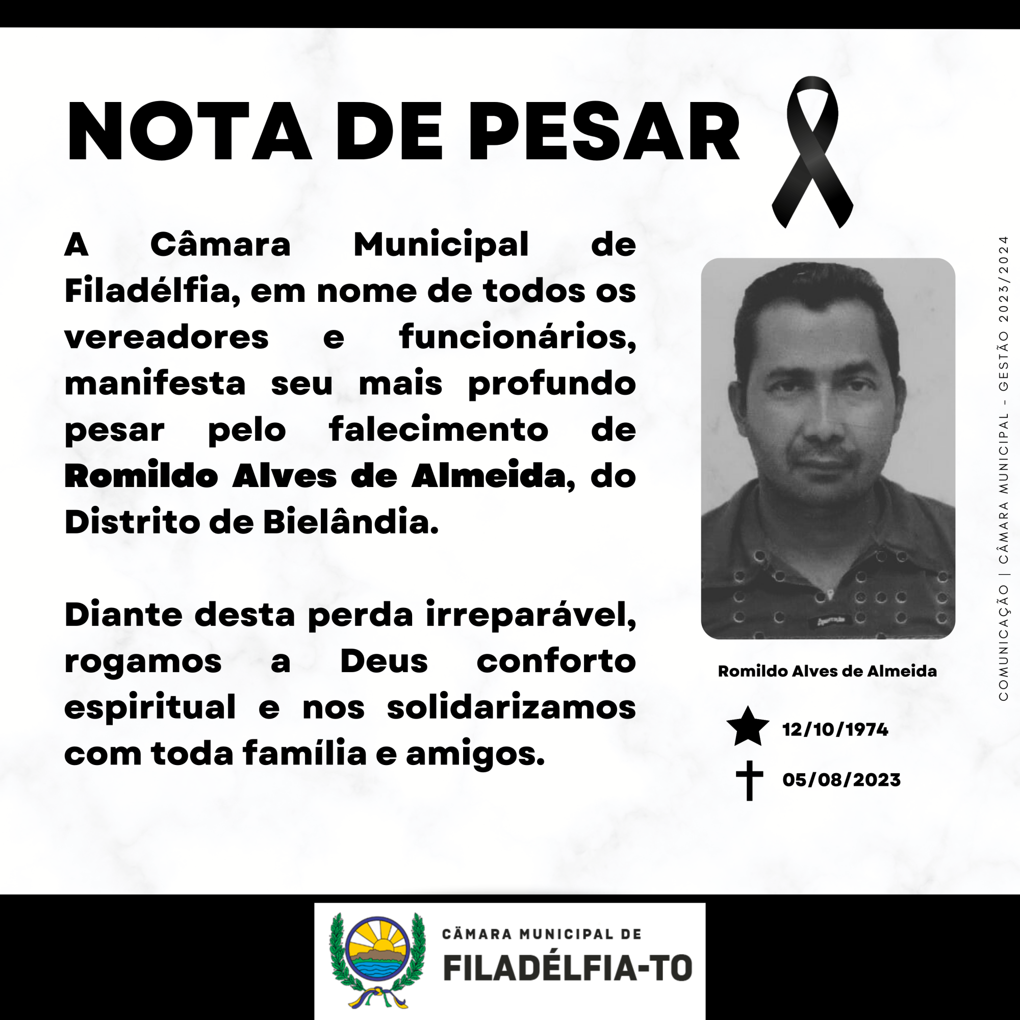 NOTA DE PESAR