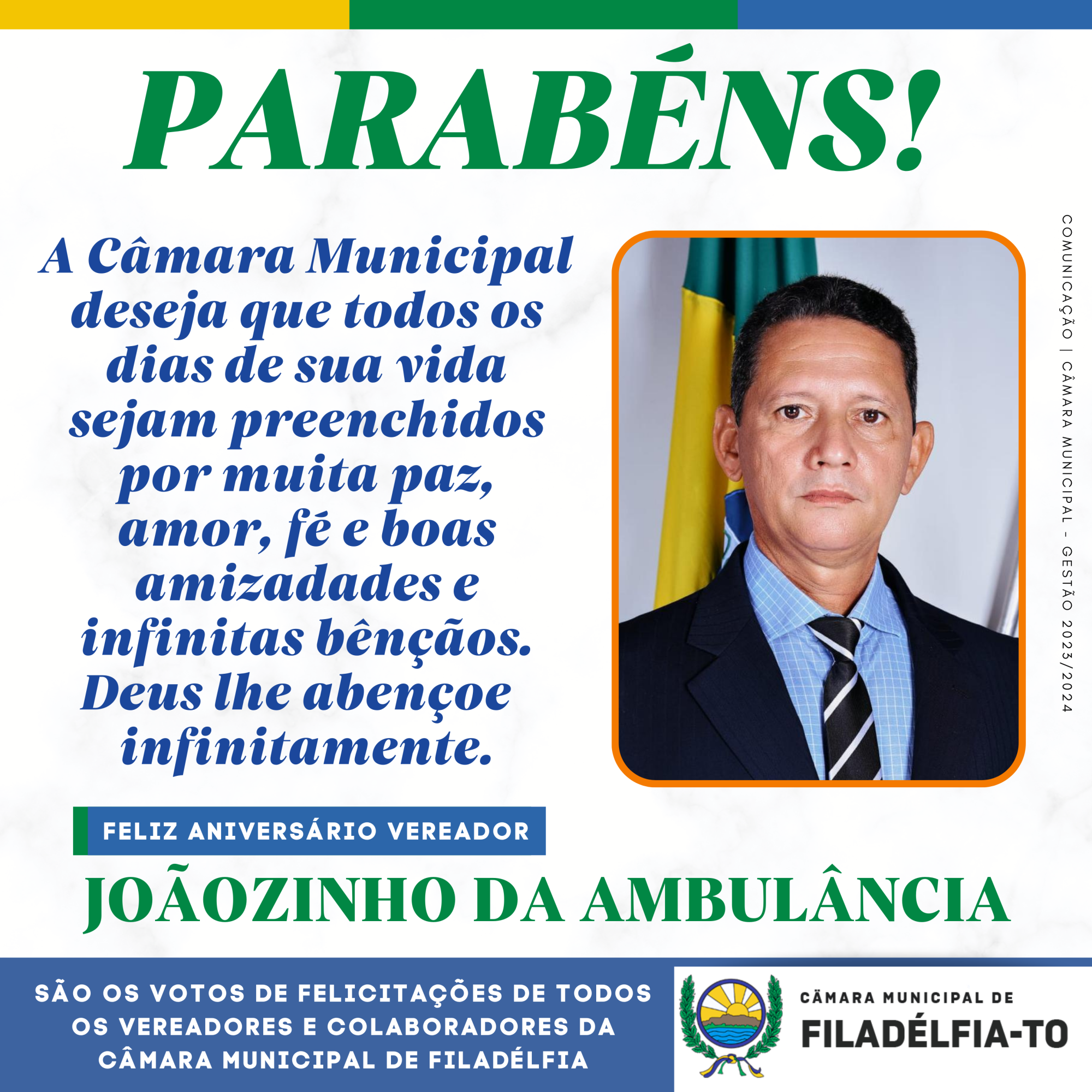 PARABÉNS VEREADOR JOÃOZINHO DA AMBULÂNCIA