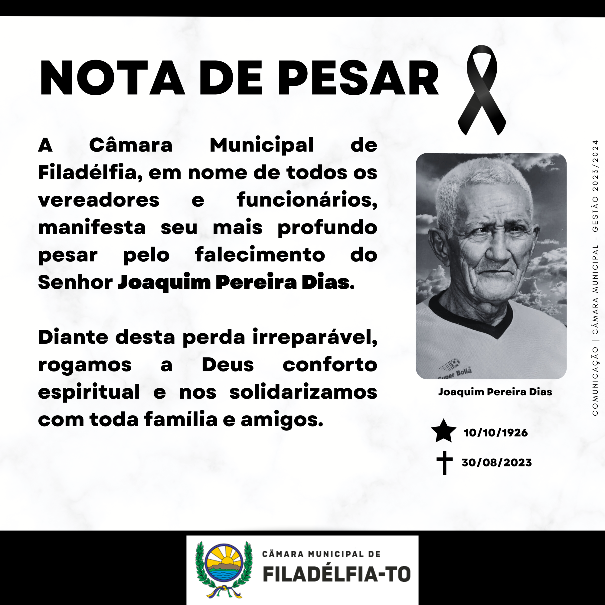 NOTA DE PESAR