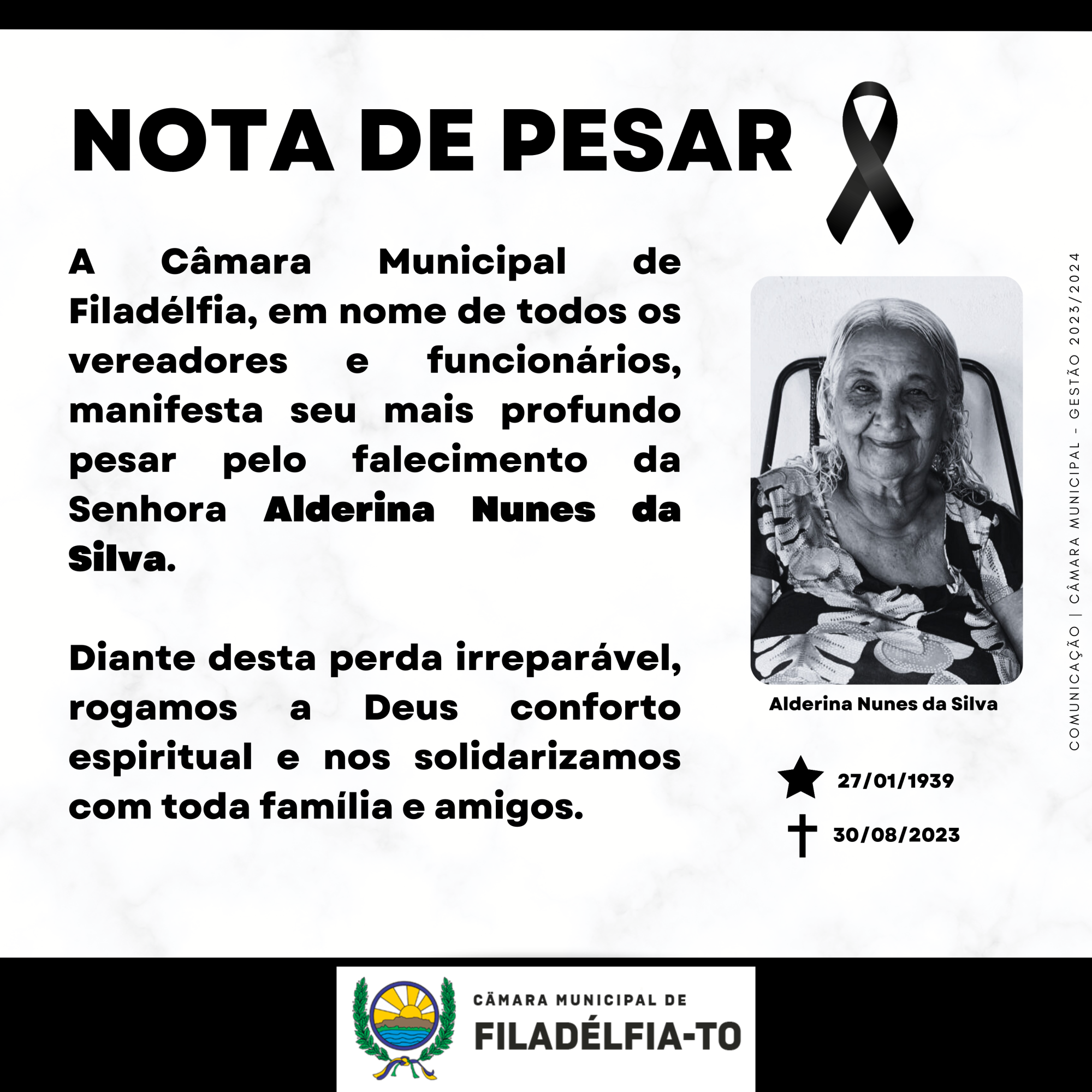 NOTA DE PESAR