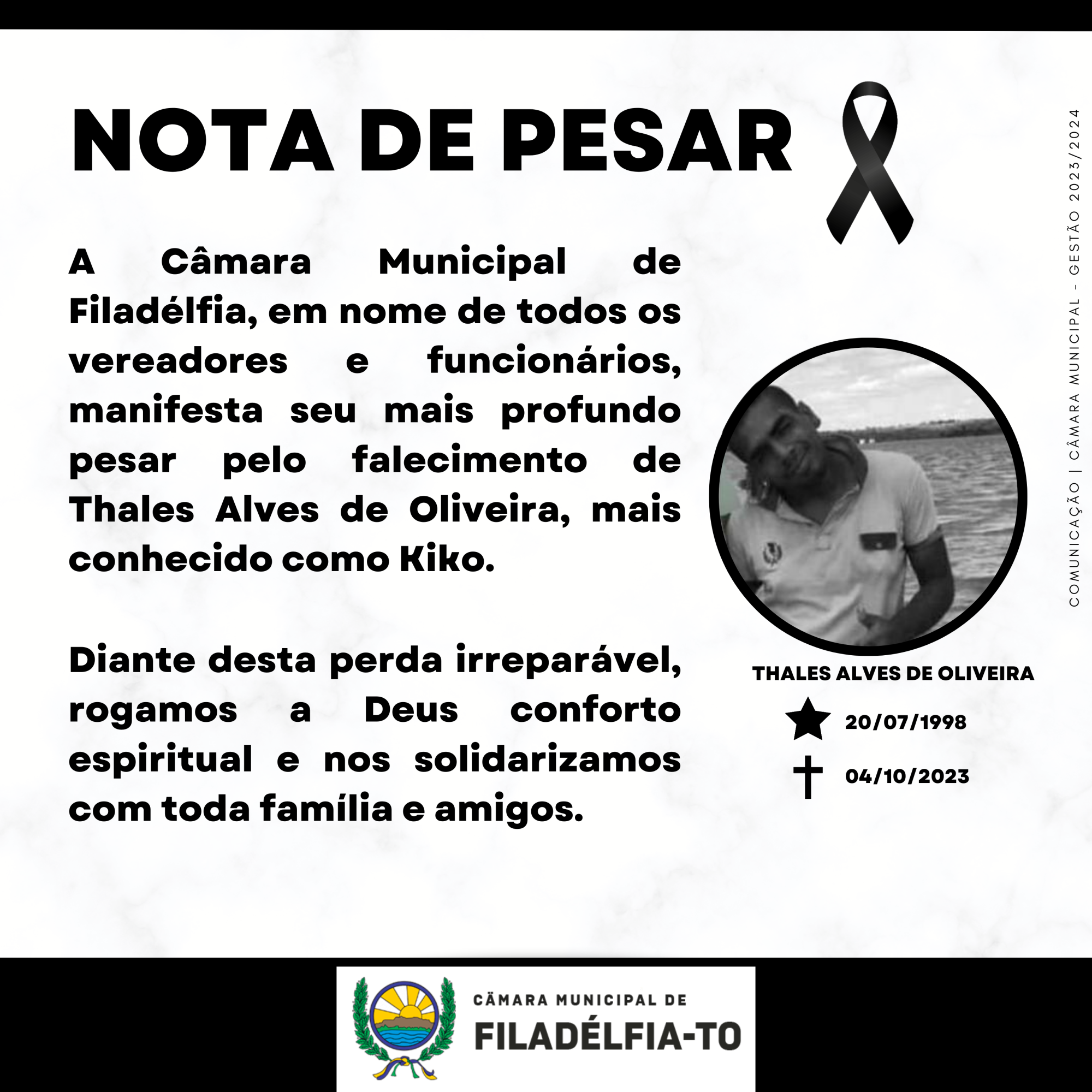 NOTA DE PESAR
