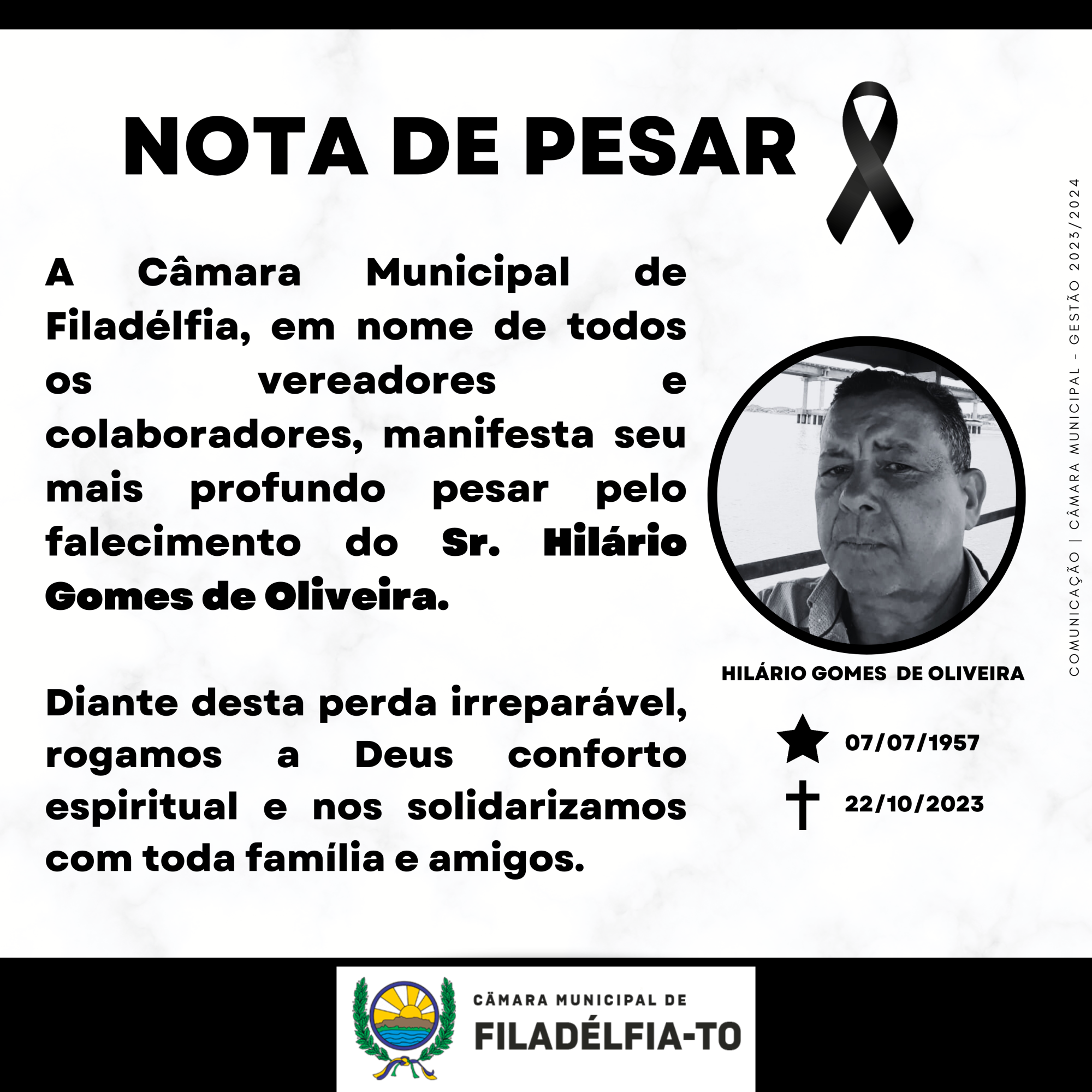 NOTA DE PESAR