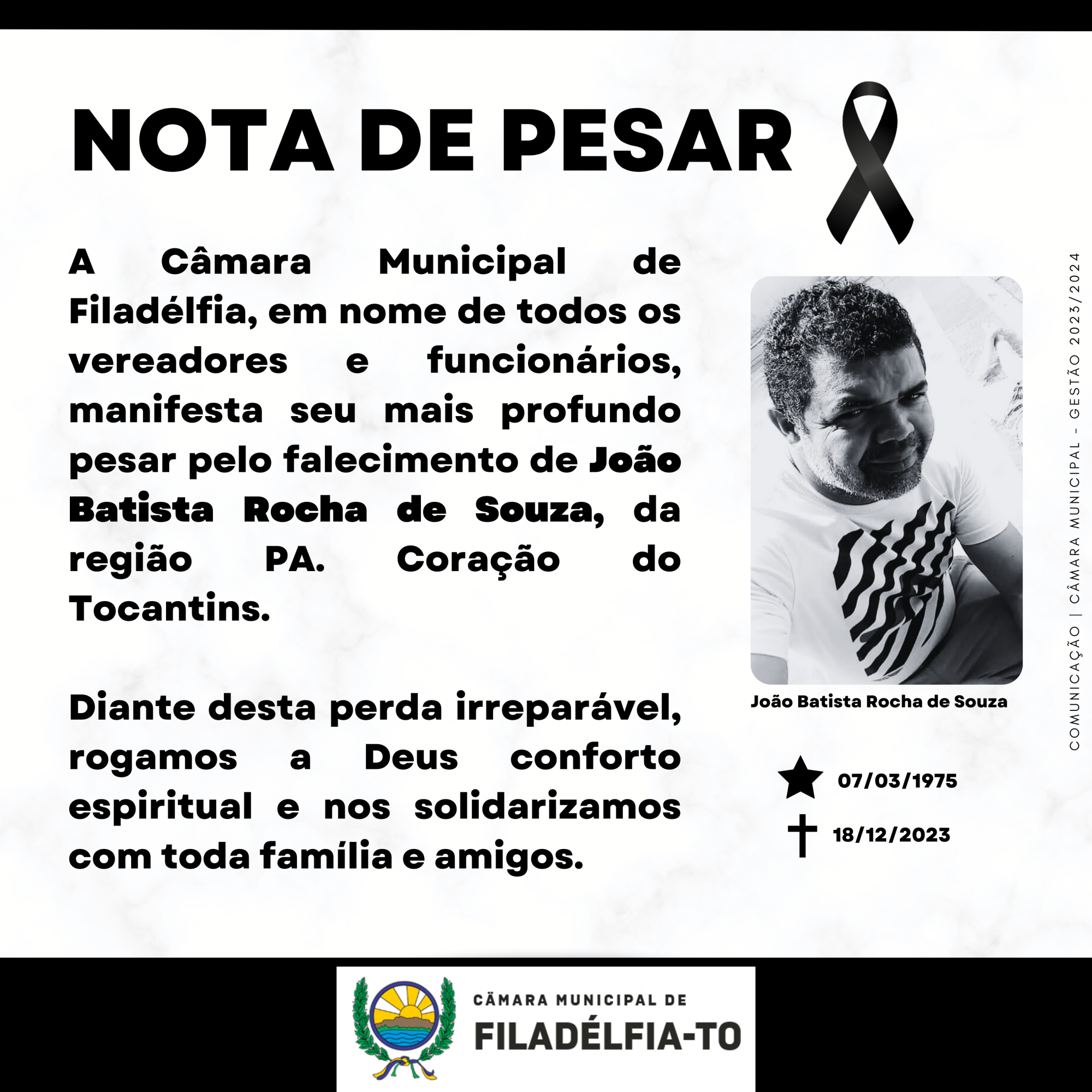 NOTA DE PESAR