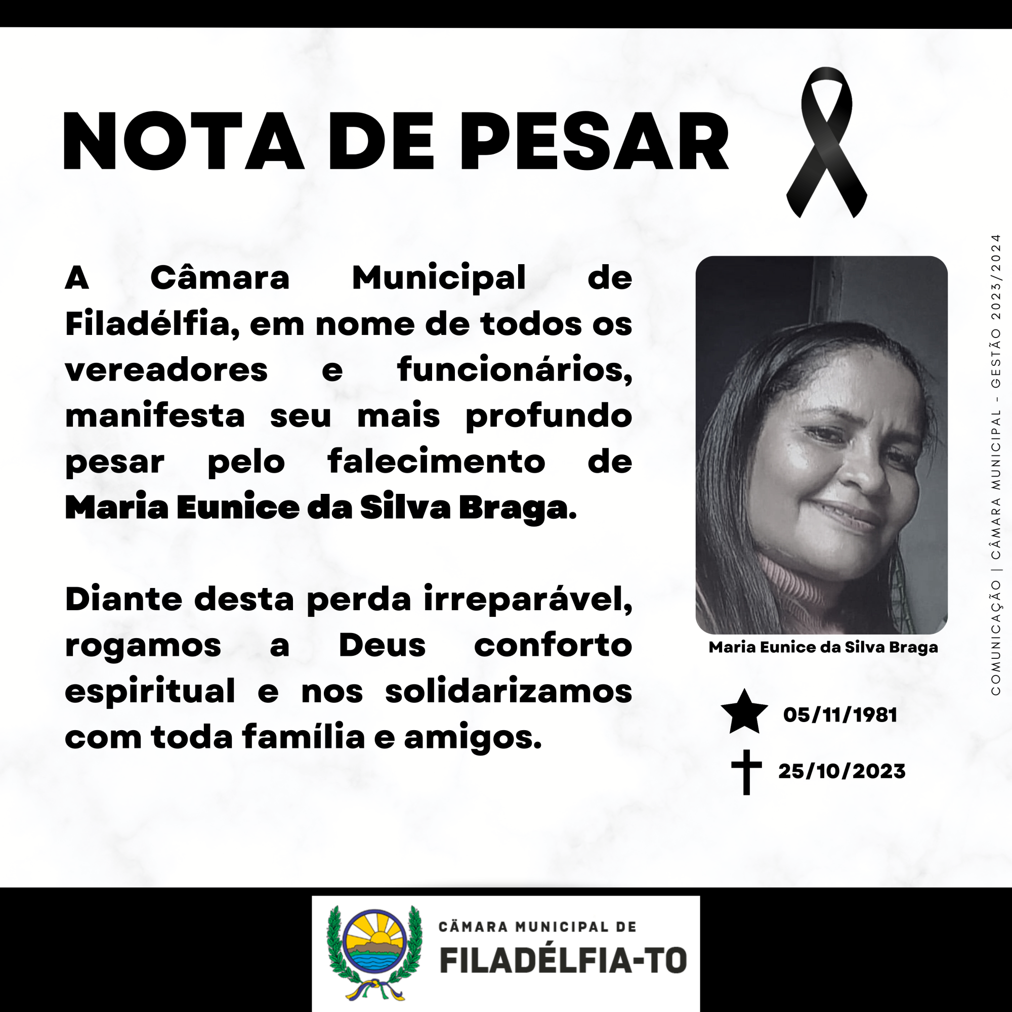 NOTA DE PESAR