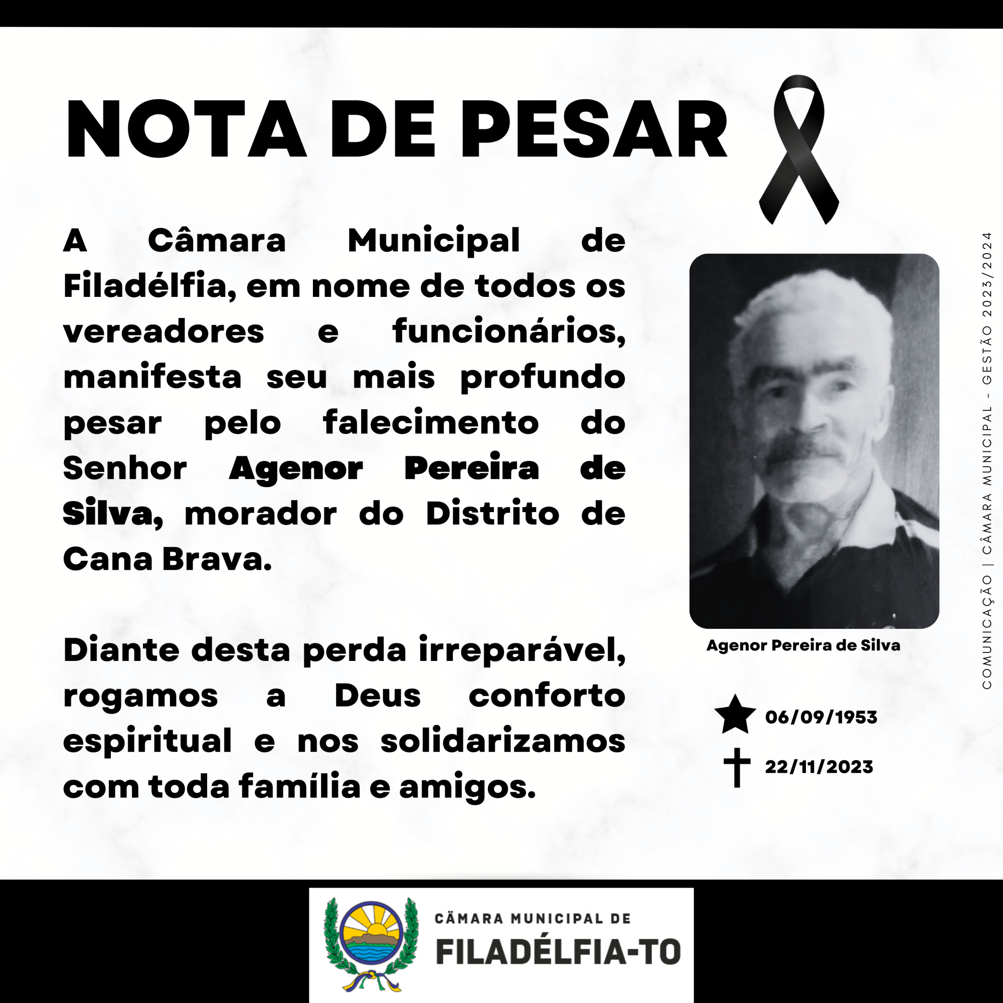 NOTA DE PESAR