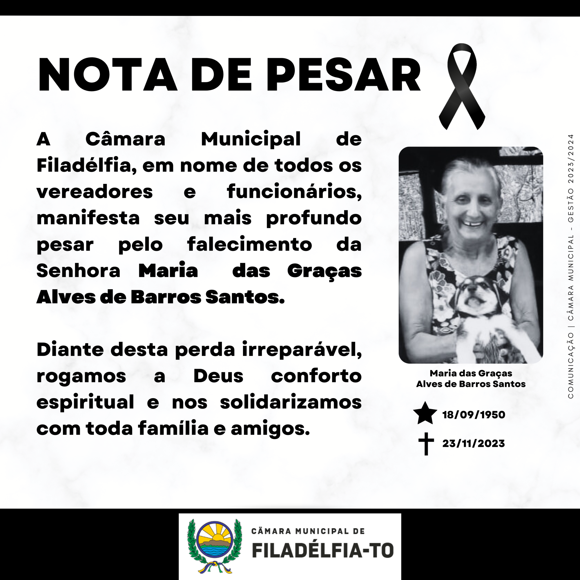 NOTA DE PESAR