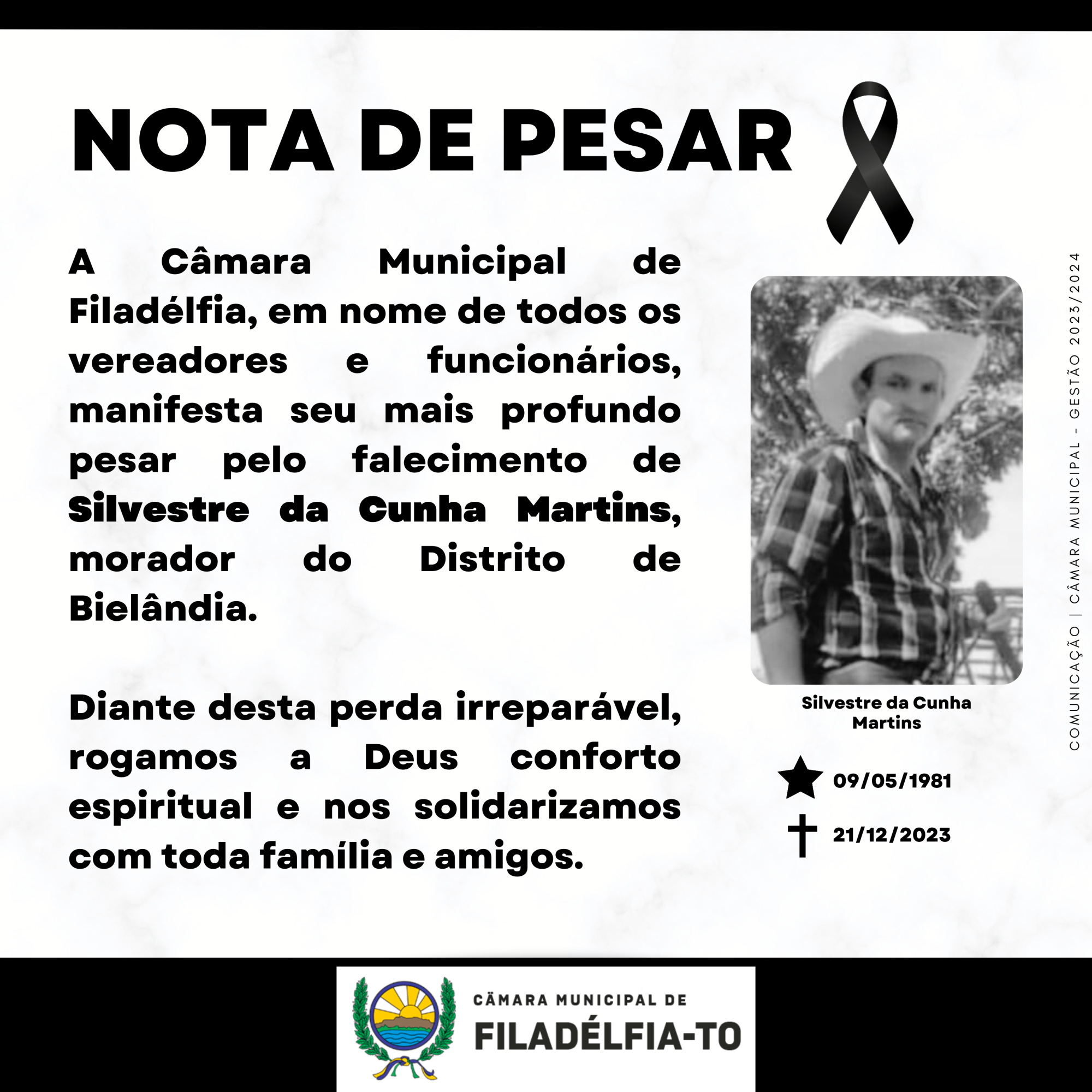 NOTA DE PESAR