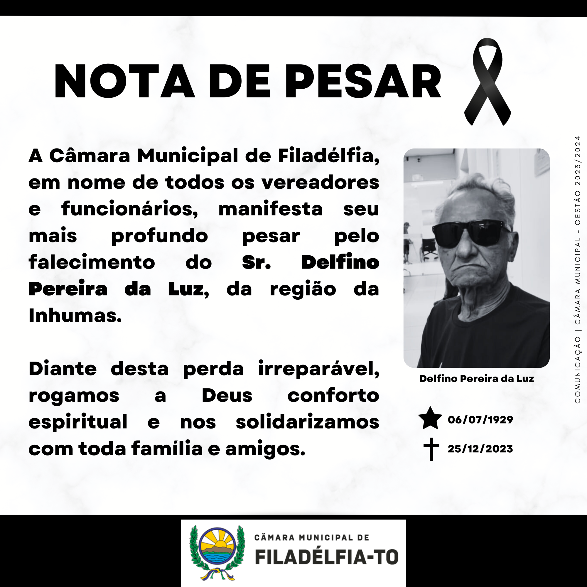 NOTA DE PESAR