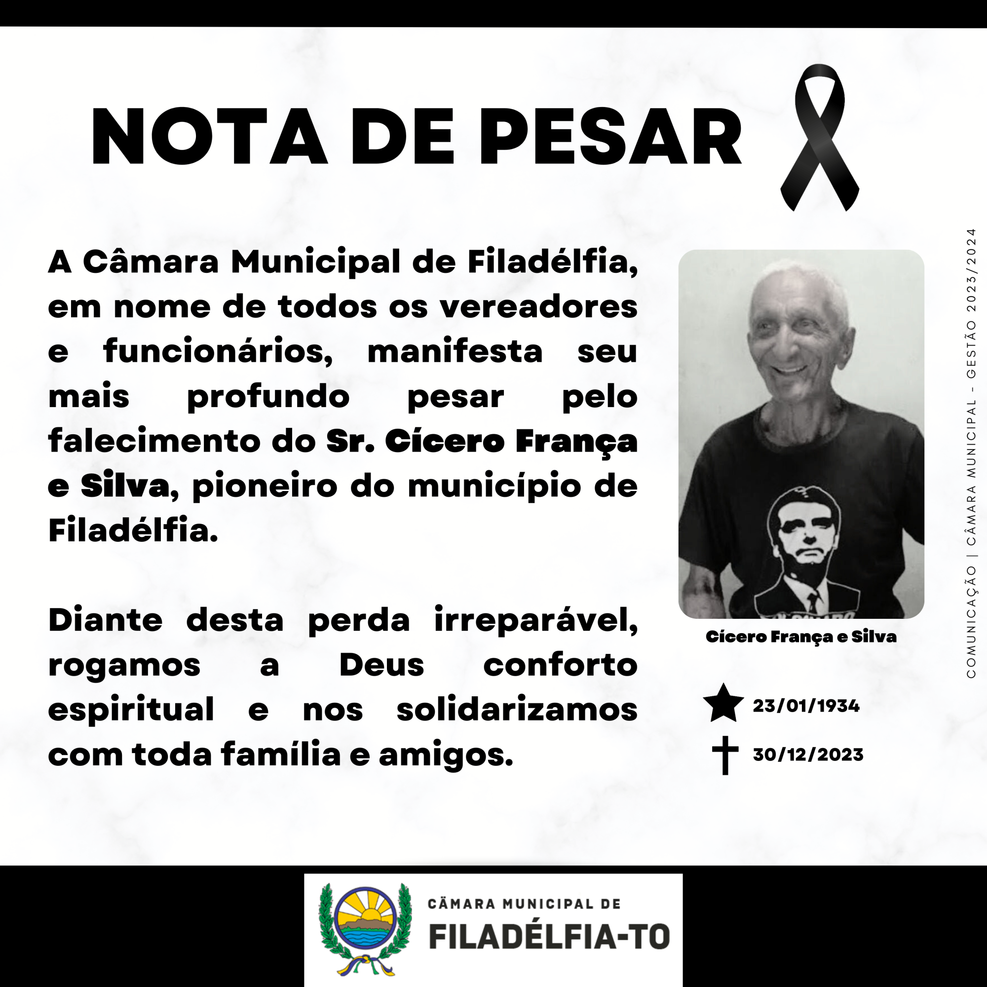 NOTA DE PESAR