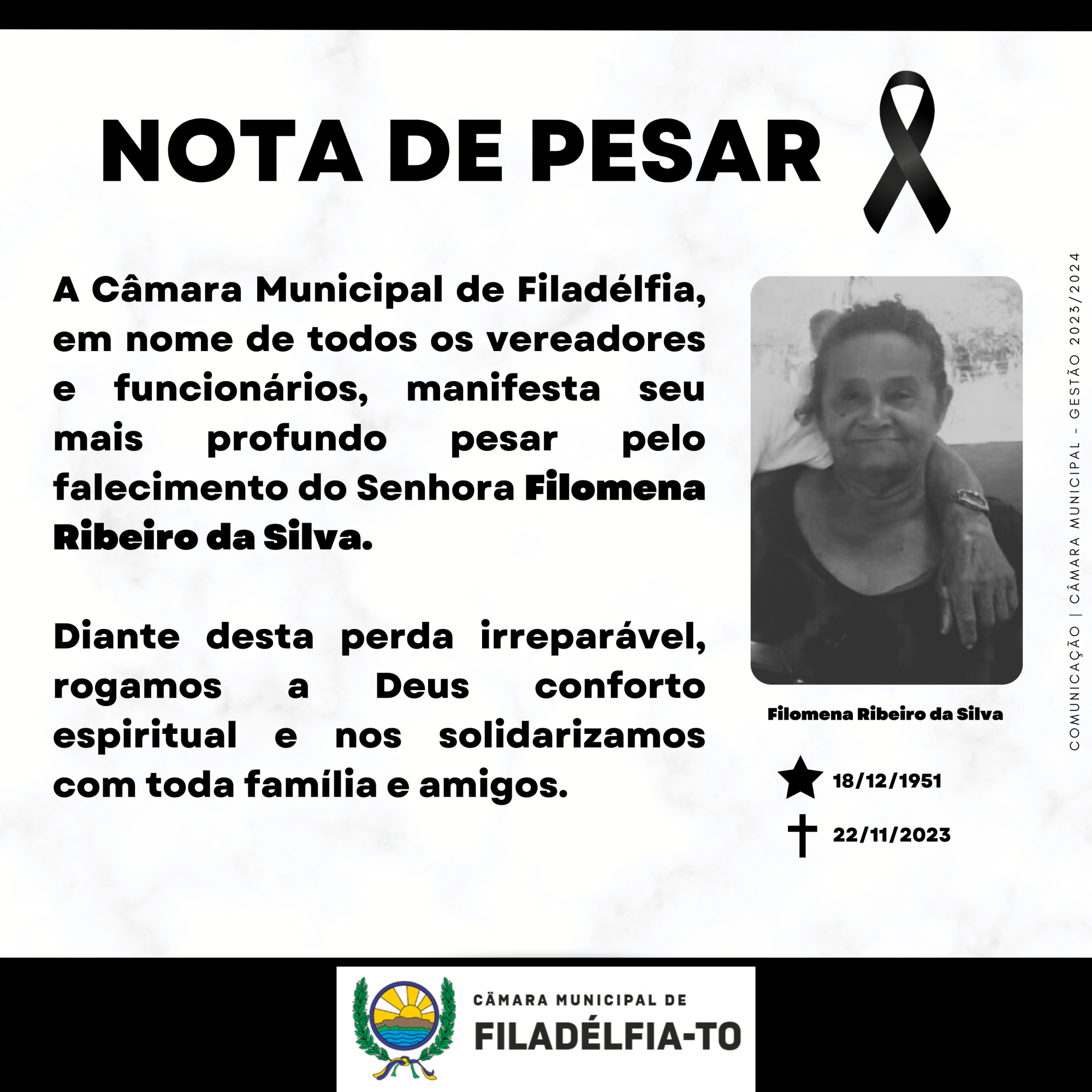 NOTA DE PESAR
