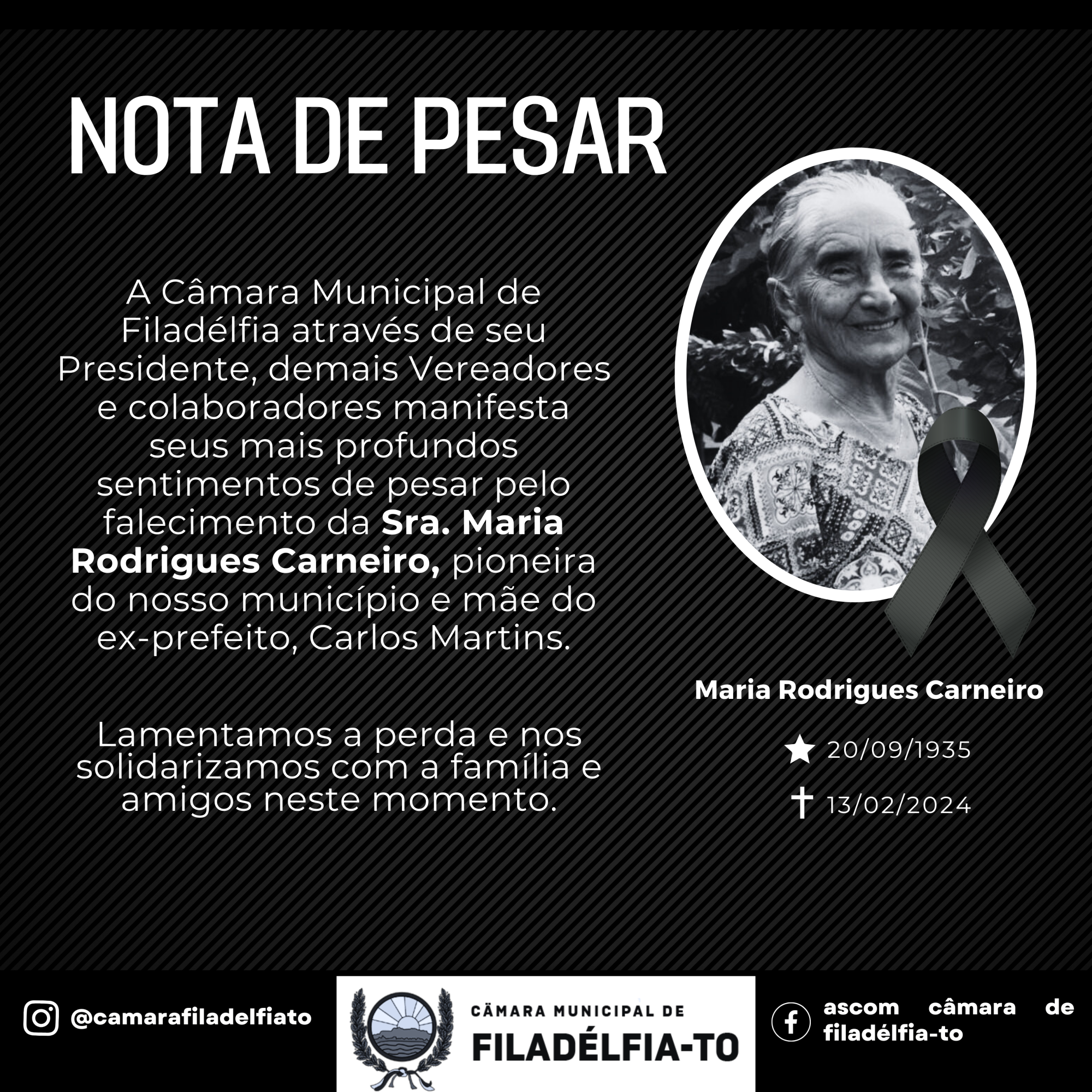 NOTA DE PESAR