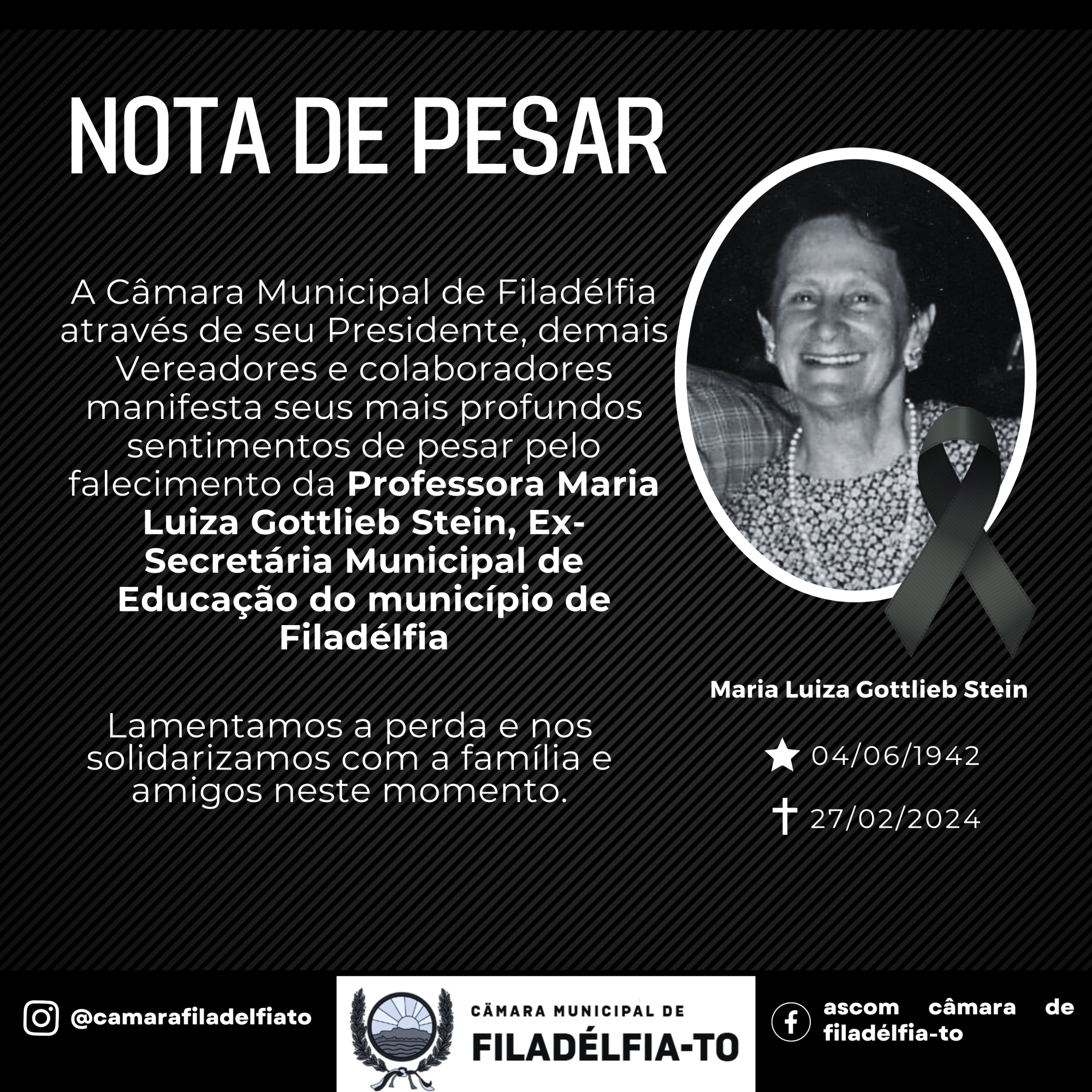 NOTA DE PESAR